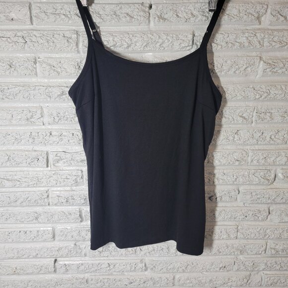Terra Sky Women Top 1X Plus Camisole Adjustable Spaghetti Strap Black BLA17E - Picture 4 of 8